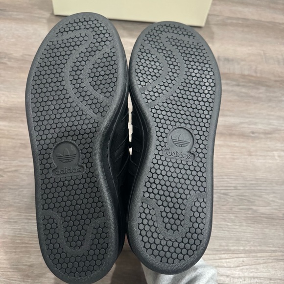 Y’s by Yohji Yamamoto Y3 adidas Wedge Stan Black Leather Sneakers - Picture 9 of 14